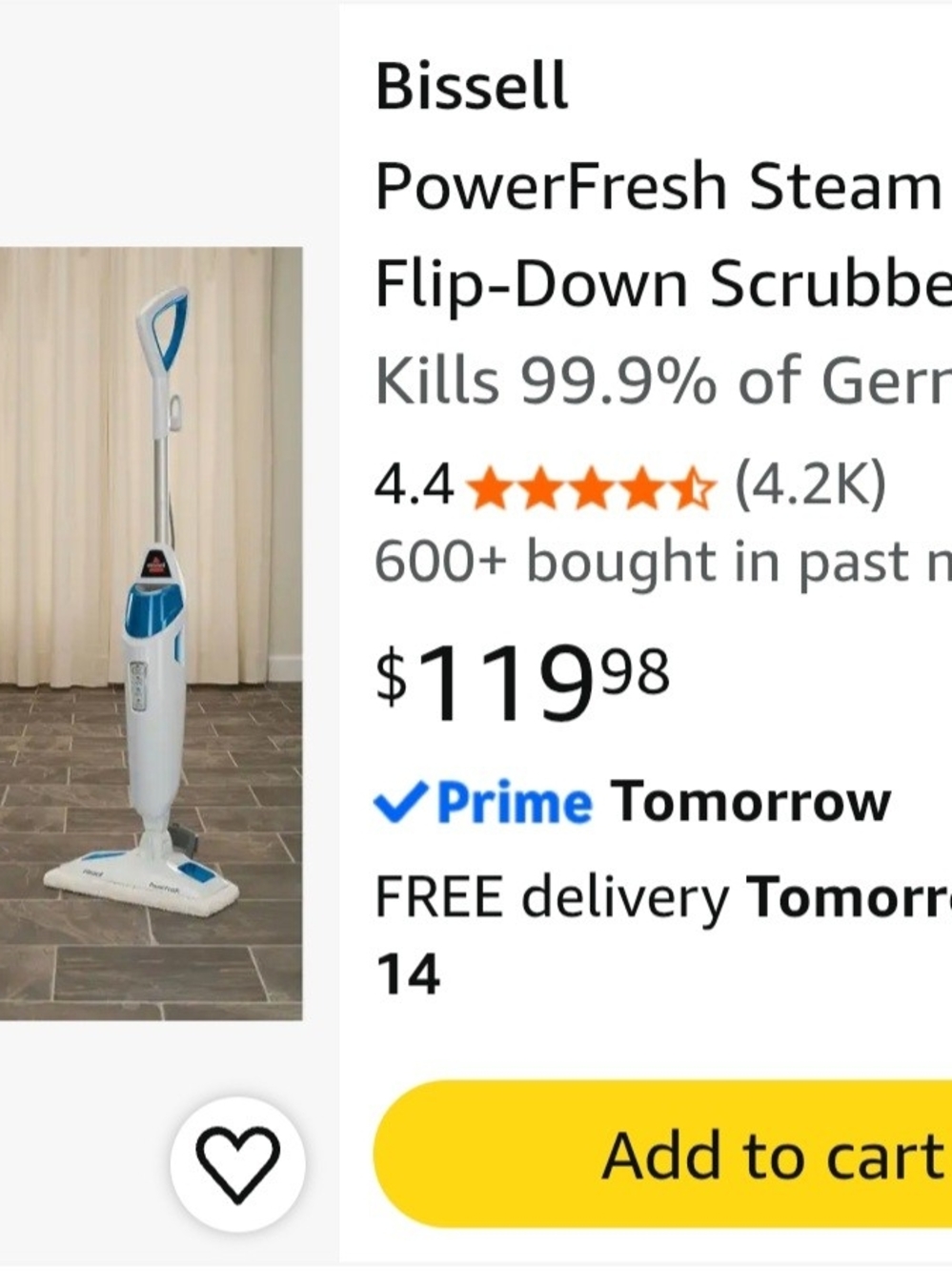 Brand New/Nouveau - BISSELL PowerFresh Steam Mop